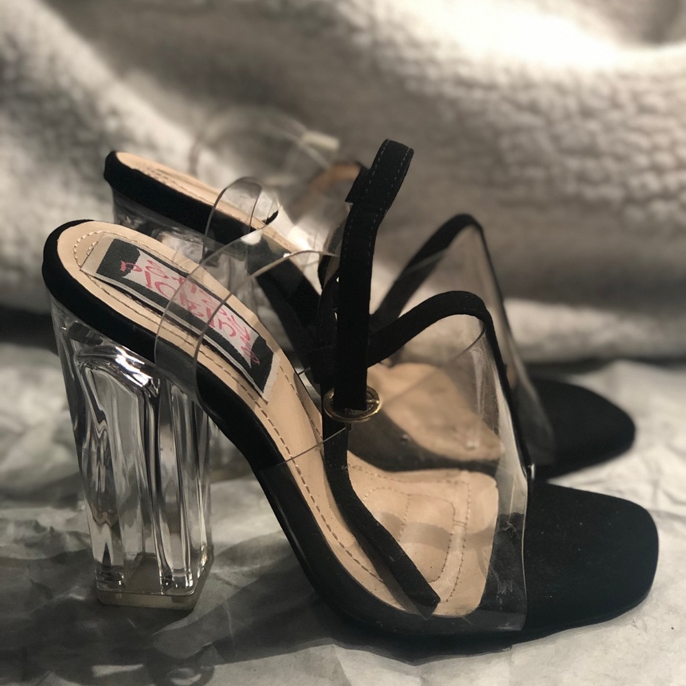 Clear heels